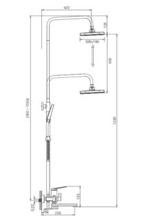 Душевая стойка Splenka S40.24 хром